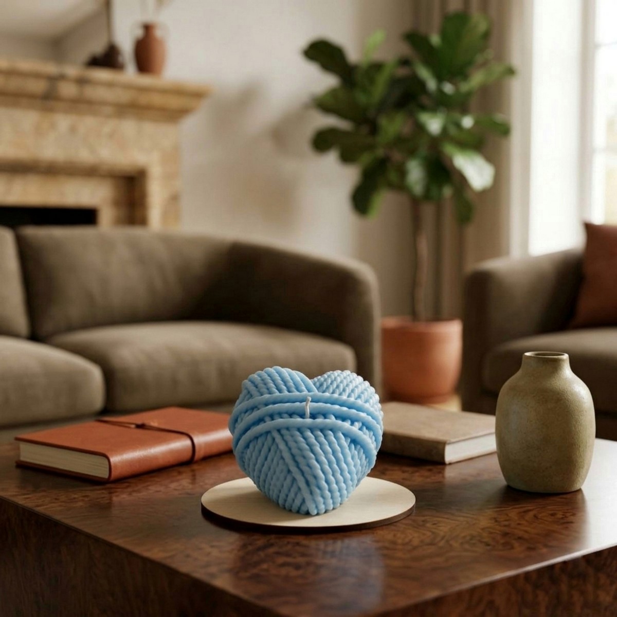 KNC001bl_KNOTTED LOVE TABLE CANDLE_ROOM