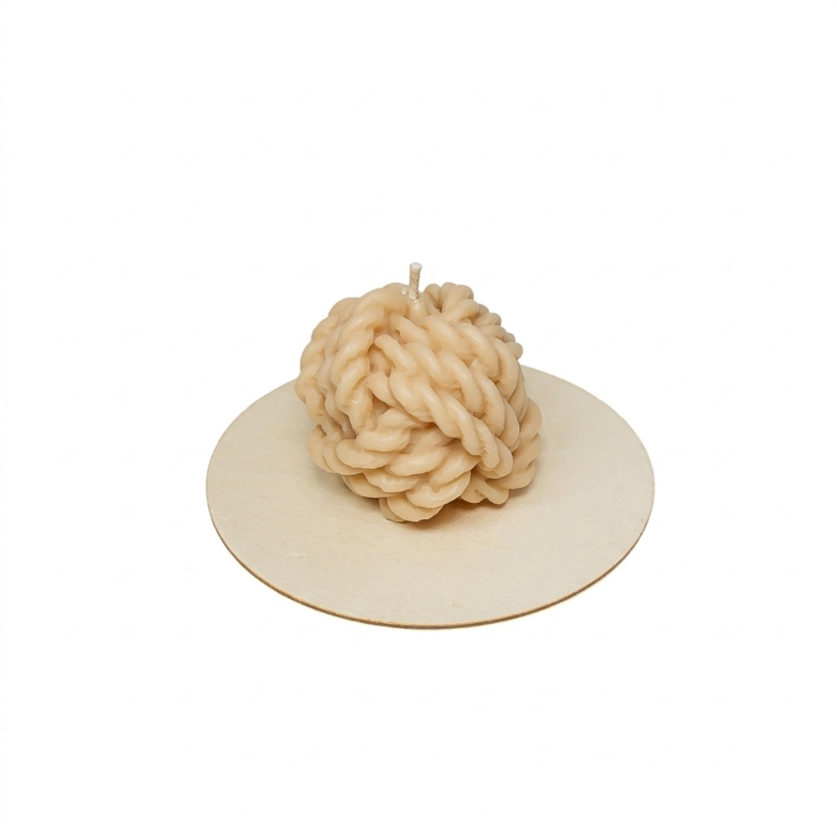 KNC002be-1_KNOTTED BALL TABLE CANDLE
