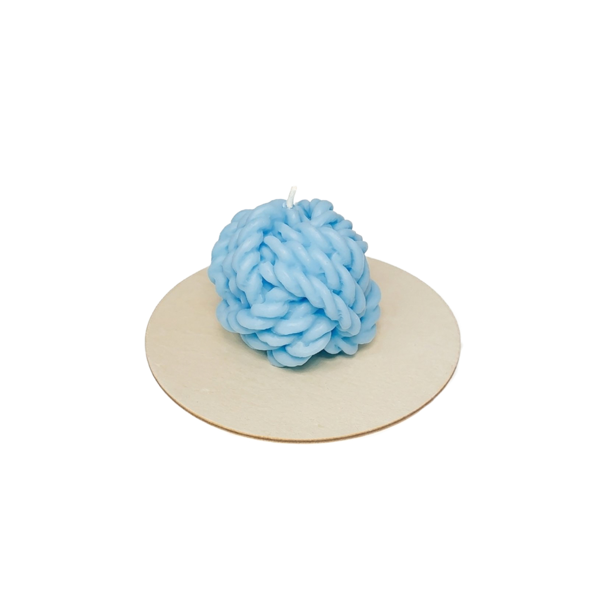 KNC002bl-1_KNOTTED BALL TABLE CANDLE