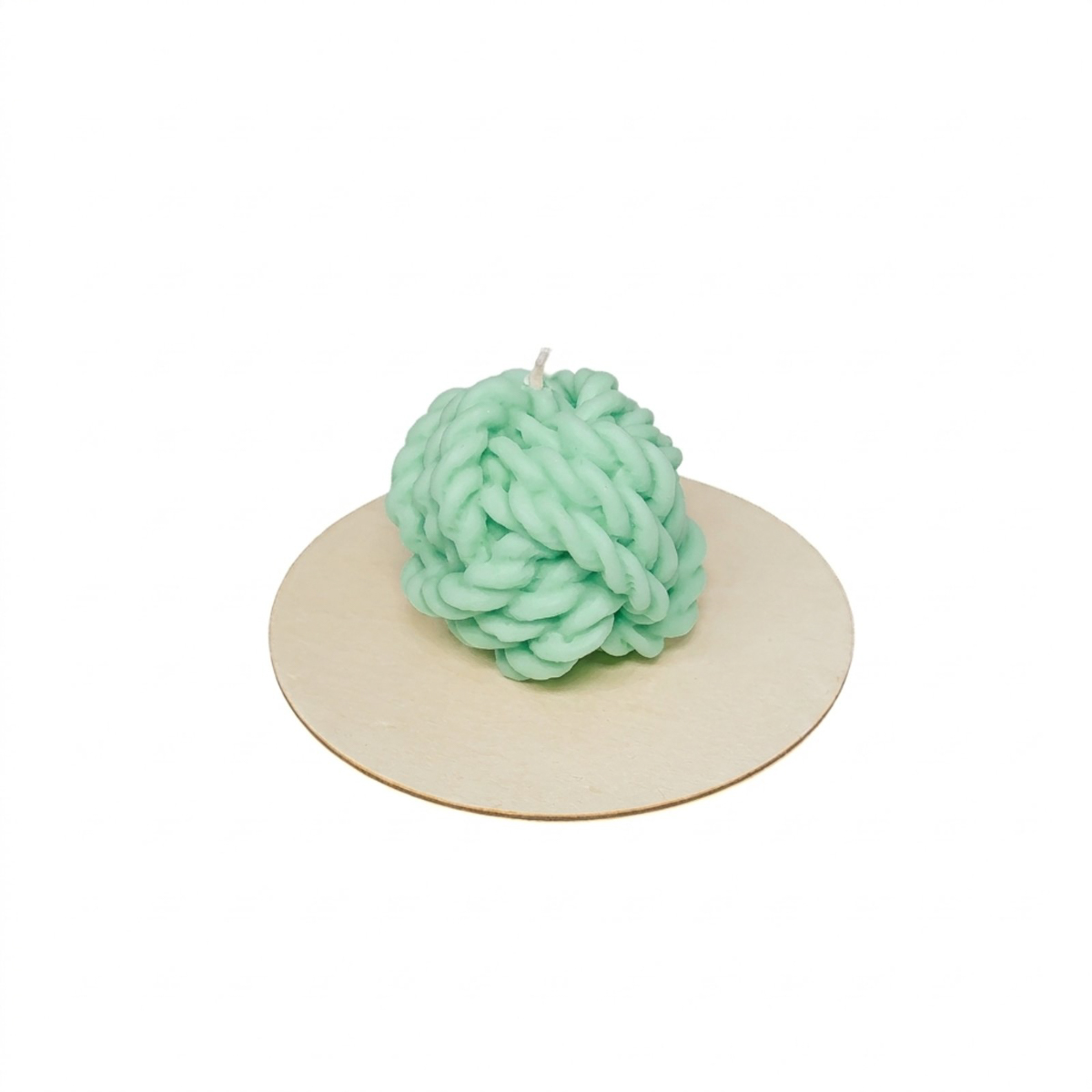 KNC002gr-1_KNOTTED BALL TABLE CANDLE