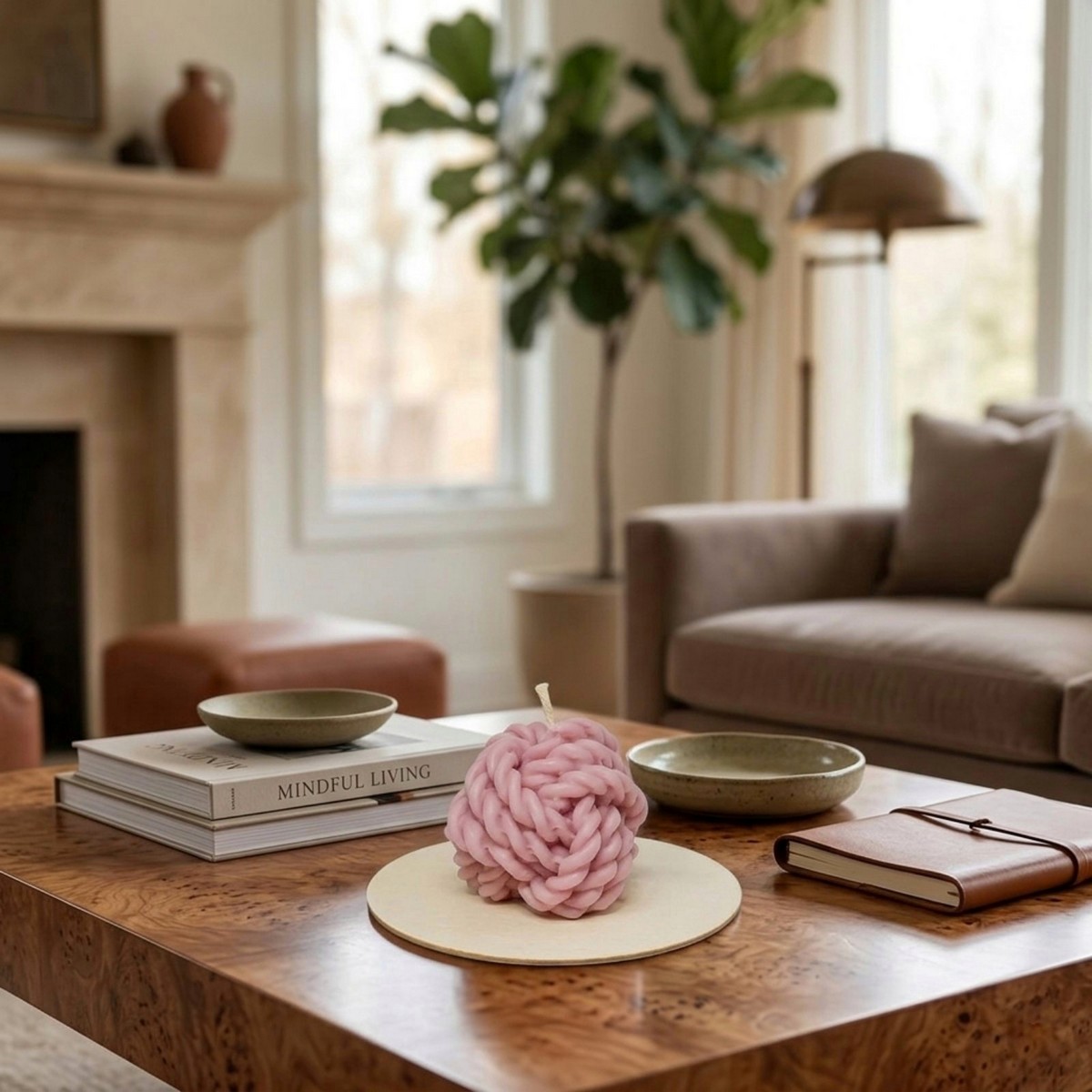 KNC002pi_KNOTTED BALL TABLE CANDLE_ROOM
