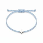Hematite Black Cross Blue Makrame Bracelet