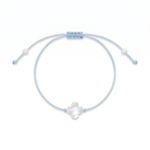 Mother Of Pearl Cross Blue Simple Makrame Bracelet